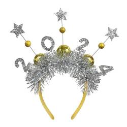 Neujahrs-Stirnband,Kreatives Stirnband für Silvester 2024 | Party-Haar-Styling-Zubehör, leichte Tiara für Schultreffen, Treffen zu Hause, Bar-Party Shichangda von Shichangda