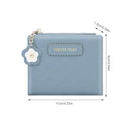 Shichangda Kompakte Geldbörse für Damen,Brieftaschenetui mit Mehreren Kartenfächern - Indexer-Geldbörse mit Ausweisfenster, Geldbörsen-Clutch-Organizer mit Reißverschlusstasche von Shichangda