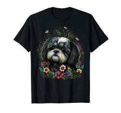 Niedliche Blume Sommer Blumen Shih Tzu T-Shirt von Shih Tzu lover apparel for Shih Tzu owner