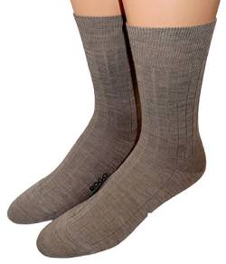 ROGO Herren Business Socken Schurwolle, Farben alle:mittelbraun, Größe:41/42 von Shimasocks