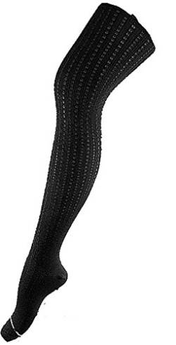 Shimasocks Damenstrumpfhose Ajour Häkellook Trachtenstrumpfhose, Farben alle:schwarz, Größe:52/54 von Shimasocks