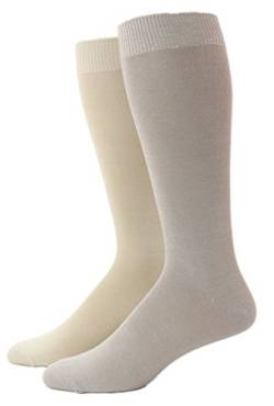 Shimasocks Herren Kniestrümpfe antibakteriell 2er Pack Sanitized, Farben alle:creme & beige, Größe:43/46 von Shimasocks