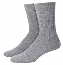 Shimasocks Herren Socke mit Wolle uni 8:2 Rippe, Farben alle:graumeliert, Größe:45/46 von Shimasocks