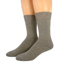 Shimasocks Herren Socken 7:2 Rippe 100% Baumwolle, Farben alle:Dreierpack hellbraunmeliert, Größe:43/46 von Shimasocks