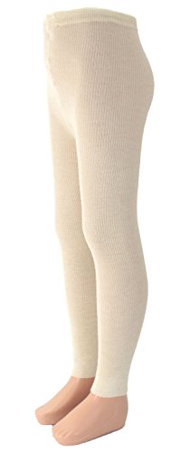 Shimasocks Kinder Legging Wolle 100% Alpaka, Farben alle:rohweiß, Größe:86/92 von Shimasocks