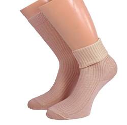 Shimasocks Kinder Socken mit Umschlag 100% Baumwolle, Farben alle:altrosa, Größe:19/22 von Shimasocks