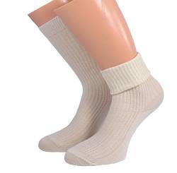 Shimasocks Kinder Socken mit Umschlag 100% Baumwolle, Farben alle:weiß, Größe:23/26 von Shimasocks