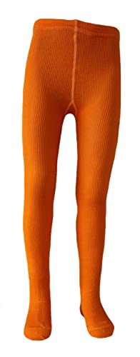 Shimasocks Kinderstrumpfhose 100% Baumwolle uni viele Farben, Farben alle:orange, Größe:122/128 von Shimasocks