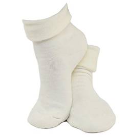 Shimasocks Super kuschlig & bequeme Bettsocken - Socken aus Wollplüsch für Damen und Herren, Farben alle:rohweiß, Größe:35/38 von Shimasocks