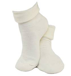 Shimasocks Super kuschlig & bequeme Bettsocken - Socken aus Wollplüsch für Damen und Herren, Farben alle:rohweiß, Größe:43/46 von Shimasocks