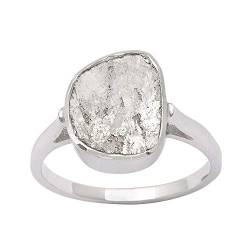 Shine Jewel 1,00 CTW Finest Natürlicher Diamant Polki Solitaire Ring, handgefertigter Ring, Diamantring im Rosenschliff, Statement Ring Geschenk für Frauen (66 (21.0)) von Shine Jewel