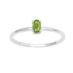 Shine Jewel Damen - 925 Sterling-Silber Ovalschliff grün Péridot von Shine Jewel