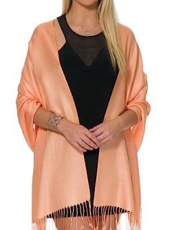 Pashmina Schal und Tücher für Abendkleider, weicher Pashminas Hochzeit Schal - Orange - Einheitsgröße von ShineGlitz