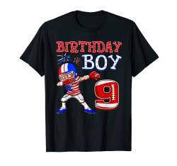 Dabbing American Football Geburtstag Junge 9 Jahre alt T-Shirt von Shirt