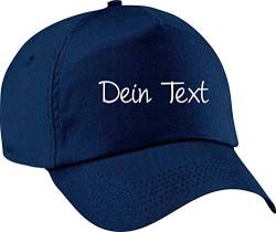 ShirtInStyle Basecap, mit deinem Wunschtext veredelt, Mütze Kappe Hut Cap, Farbe Blau von ShirtInStyle