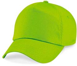 ShirtInStyle Basecap Cap 5 Panel Cap Verschluss Klettverschluss Größe Unisex, Farbe Limegreen von ShirtInStyle