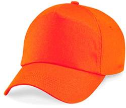 ShirtInStyle Basecap Cap 5 Panel Cap Verschluss Klettverschluss Größe Unisex, Farbe orange von ShirtInStyle