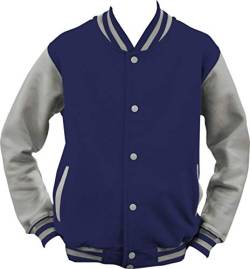 ShirtInStyle College Jacke Jacket Retro Style; Farbe NavyGrau, Größe M von ShirtInStyle