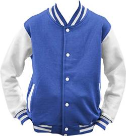 ShirtInStyle College Jacke Jacket Retro Style; Farbe RoyalWeiss, Größe L von ShirtInStyle