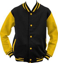 ShirtInStyle College Jacke Jacket Retro Style, Farbe SchwarzGelb, Größe M von ShirtInStyle