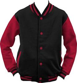 ShirtInStyle College Jacke Jacket Retro Style, Farbe SchwarzRot, Größe L von ShirtInStyle