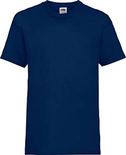 ShirtInStyle Kinder-Shirt Basic Uni Fruit of The Loom, Farbe Blau, Größe 104 von ShirtInStyle