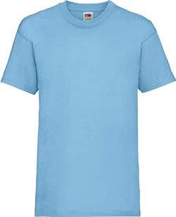 ShirtInStyle Kinder-Shirt Basic Uni Fruit of The Loom, Farbe Hellblau, Größe 104 von ShirtInStyle