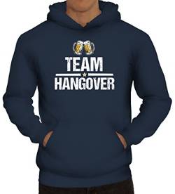 ShirtStreet Junggesellenabschied JGA Herren Hoodie Männer Kapuzenpullover Beer - Team Hangover, Größe: M,Navy von ShirtStreet