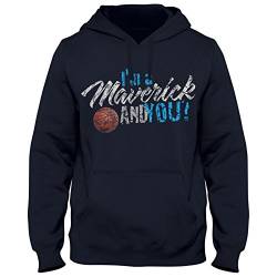 Hoody Hoodie Kapuzenpulli Basketball I'm a Maverick USA Dirk Shirt DTG, Größe:XL, Farbe:dunkelblau von Shirtastic
