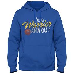 Hoody Hoodie Kapuzenpulli Basketball I'm a Warrior Durant USA Curry Shirt DTG, Farbe:blau, Größe:M von Shirtastic