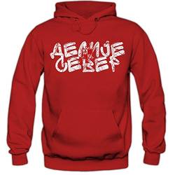 Shirtastic Hoody Hoodie Kapuzenpulli Delije Crvena Zvezda Roter Stern Belgrad Football 01, Farbe:rot, Größe:XL von Shirtastic