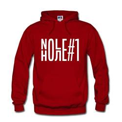 Shirtastic Hoody Hoodie Kapuzenpulli Nole #1 First Novak Djokovic 01 Tennis Match Serbien S-3XL, Größe:XL, Farbe:rot/Weiss von Shirtastic