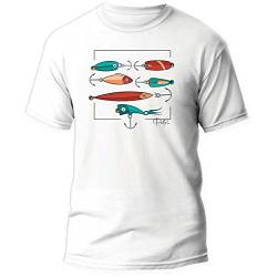 Herren Angler T-Shirt Wobbler Fischer Shirt Fischer Blinker, Größe: XXXL von Shirtbild