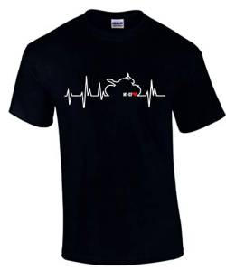 MT-07 T-Shirt Tuning Zubehör Biker T-Shirt Motorrad Treffen Herzschlag Geschenk (m) von Shirtbild