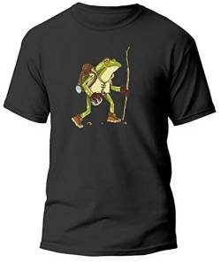 T-Shirt Bergsteigen Wandern Berge Wanderfrosch, Größe: l von Shirtbild