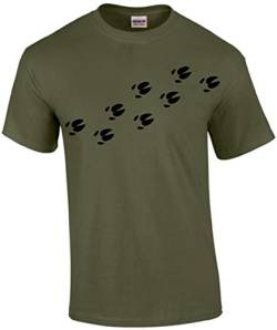 Wildschwein Pfoten Jäger Jagd T-Shirt (m) von Shirtbild