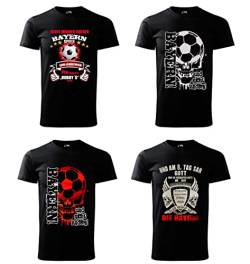 Bayern 4er Pack Fußball Stadt 2022 Unisex T-Shirt (M) von Shirtbude