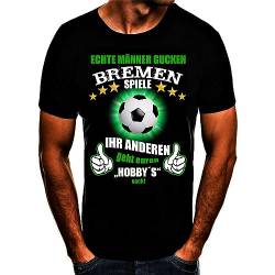 Bremen Fussball Stadt T-Shirt (4XL) Schwarz von Shirtbude