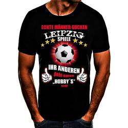 Leipzig Fussball Stadt T-Shirt (5XL) Schwarz von Shirtbude