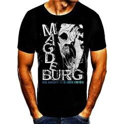 Magdeburg Fußball Stadt Fan Trikot T-Shirt (XXL) Schwarz von Shirtbude