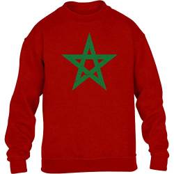 Fantrikot Nationalmannschaft Marokko Kinder Pullover Sweatshirt S S 122/128 Rot von Shirtgeil