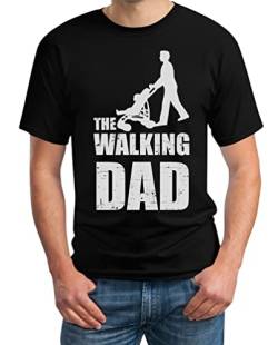 Herren T-Shirt Baby Vater Geschenke zum Vatertag - The Walking Dad Tshirt Papa Medium Schwarz von Shirtgeil