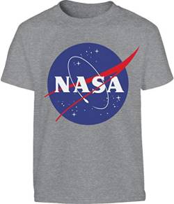 Jungen Tshirt NASA Logo Space Raumfahrt Kinder Outfit Kinder und Teenager T-Shirt 116 Grau von Shirtgeil