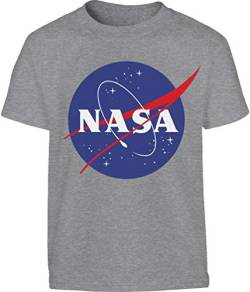 Jungen Tshirt NASA Logo Space Raumfahrt Kinder Outfit Kinder und Teenager T-Shirt 164 Grau von Shirtgeil