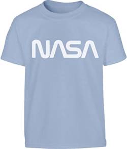 Jungen Tshirt NASA Nerds & Geeks Motiv - Space Worm Logo Kinder und Teenager T-Shirt 164 Hellblau von Shirtgeil