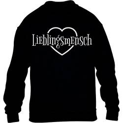 Kids Lieblingsmensch Liebe Valentinstag Geschenkidee Kinder Pullover Sweatshirt XL 152 Schwarz von Shirtgeil