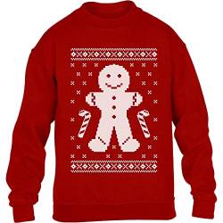 Lebkuchen Mann Kinder Geschenk Weihnachten Kinder Pullover Sweatshirt 140 Rot von Shirtgeil