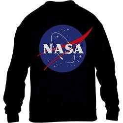 NASA Logo Space Raumfahrt Kinder Outfit Kinder Pullover Sweatshirt 104 Schwarz von Shirtgeil