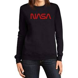 NASA Space Worm Logo Nerds & Geeks Motiv Frauen Sweatshirt X-Large Schwarz von Shirtgeil