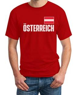 Österreich Fußball WM Fanshirt Trikot Herren T-Shirt XL Rot von Shirtgeil